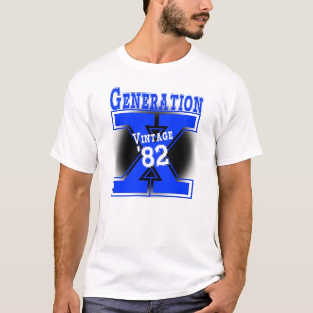 Vintage 1982 för generation X Tee Shirt (Framsida)