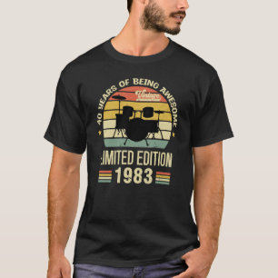 Vintage 1983 Drums 40:e födelsedag Drummer T Shirt