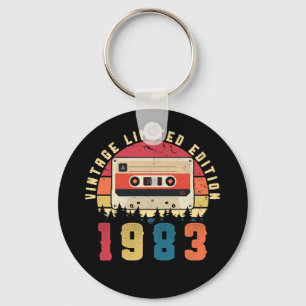 Vintage 1983 Födelsedagsband Nyckelring
