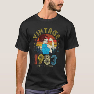 Vintage 1983 gjord 1983 38:e födelsedagen Kvinnor  T Shirt