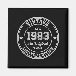 Vintage 1983 originaldelar 43 födelsedagsbegränsad magnet
