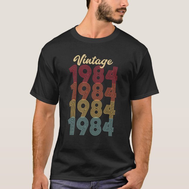 Vintage 1984: 38:e födelsedagen 1984 t shirt (Framsida)