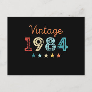 Vintage 1984: 40:e födelsedag: Retro Gift 40-årig Vykort
