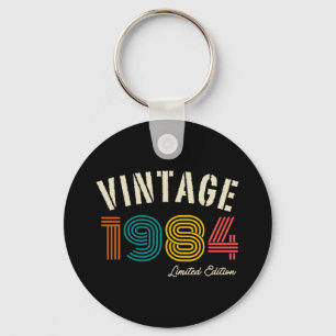 Vintage 1984 40:e födelsedagen nyckelring