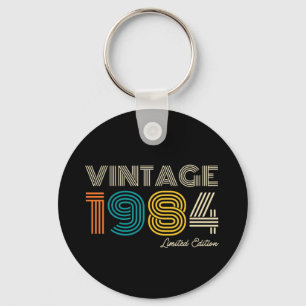 Vintage 1984 40:e födelsedagen nyckelring