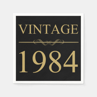 Vintage 1984 40:e födelsedagen pappersservett