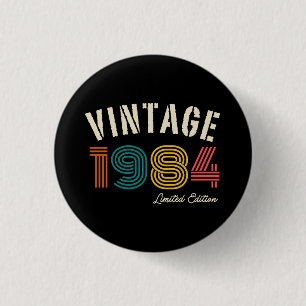 Vintage 1984 41:a födelsedagen knapp