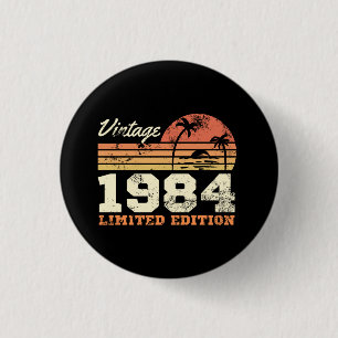 Vintage 1984 Begränsad utgåva 40 födelsedagar Knapp