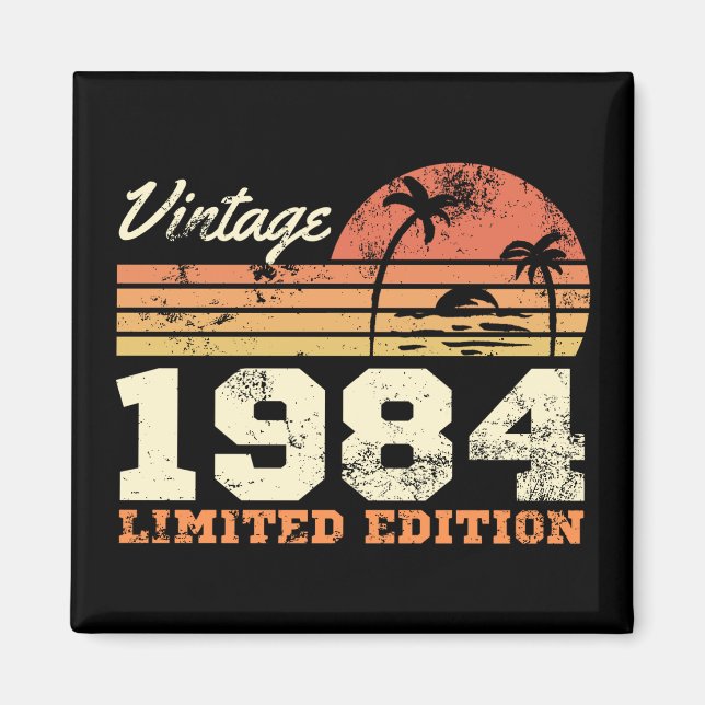 Vintage 1984 Begränsad utgåva 40 födelsedagar Magnet (Framsidan)