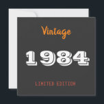 Vintage 1984 begränsad utgåva 40th Birthday Gift Inbjudningar<br><div class="desc">Vintage 1984 års begränsada utgåva 40:e födelsedagsgåva</div>