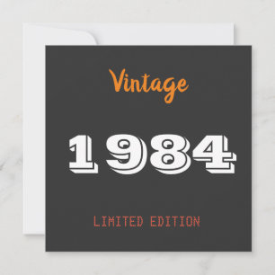 Vintage 1984 begränsad utgåva 40th Birthday Gift Inbjudningar