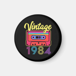 Vintage 1984: Färgfullt kassettband Magnet