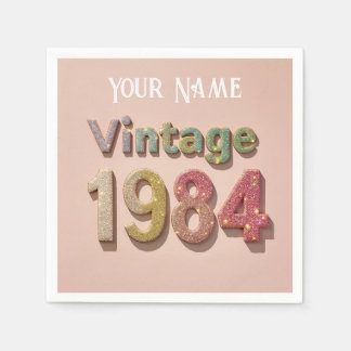 Vintage 1984 Gnistra Napkin: Samlingsminnen Pappersservett