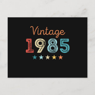 Vintage 1985: 40:e födelsedag: Retro Gift 40-årig Vykort