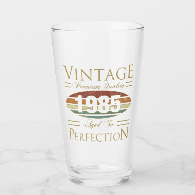 Vintage 1985 40:e födelsedagen glaskopp (Framsida)