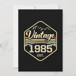 Vintage 1985 Est 36 Birthday Gift Inbjudningar