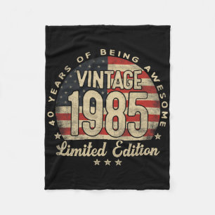 Vintage 1985 Limited Edition 40-åriga presenter Us Fleecefilt