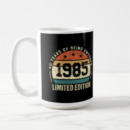 Vintage 1985 Retro 40-års födelsedagsjubileum Kaffemugg