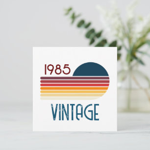 Vintage 1985 Retro Rand Sol Inbjudningar