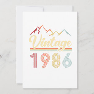 Vintage 1986 35e Födelsedag Retro 35 år gammal Inbjudningar