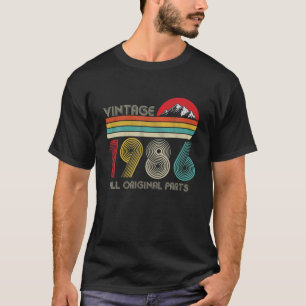 Vintage 1986 Alla originaldelar 35 år gammal 35e T Shirt