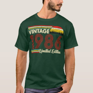 Vintage 1986 Birthday Shirt Begränsad Edition 1986 T