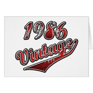 Vintage 1986 hälsningskort