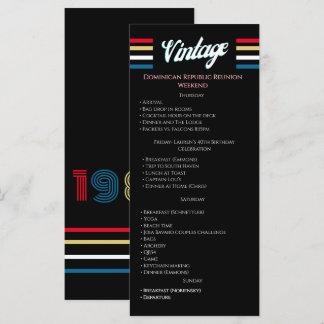 Vintage 1986 Retro 40-årsfest Program