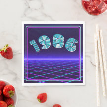 Vintage 1986 Retro & Lasrar 40-årsdag Pappersserve