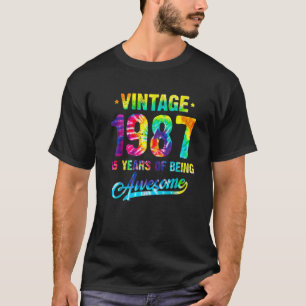 Vintage 1987 35e Födelsedag Dye 35 år Bei T Shirt
