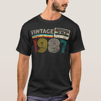 Vintage 1987: 37:e födelsedagsgåvor 37 år gamla kl t shirt