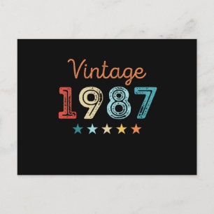 Vintage 1987: 40:e födelsedag Retro Gift 40-årig Vykort