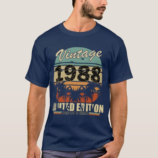 Vintage 1988 rolig t shirt (Framsida)