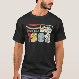 Vintage 1989 Kassettband 32Födelsedag 32 år T Shirt