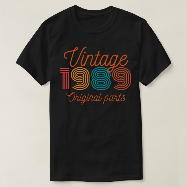 Vintage 1989 Originaldelar T Shirt (Design framsida)