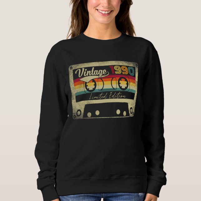 Vintage 1990 1990 födelsedag t shirt (Framsida)
