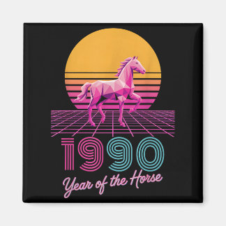 Vintage 1990 År för hästen Lunar Rider CNY Zod Magnet