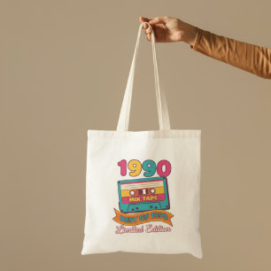 Vintage 1990 Kassettbandsskylt Tygkasse