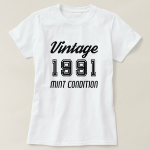 Vintage 1991 Mint Villkor födelsedag T Shirt