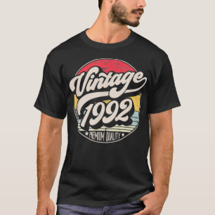 Vintage 1992 29:e födelsedagen, Retro Sunset Stil T Shirt