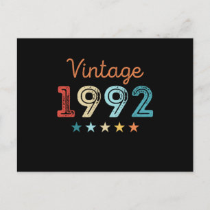 Vintage 1992 30års födelsedag Retro Gift 30 år gam Vykort