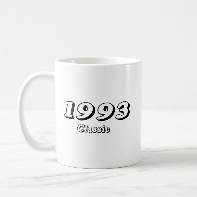 Vintage 1993 Classic Retro Design Kaffemugg (Vänster)