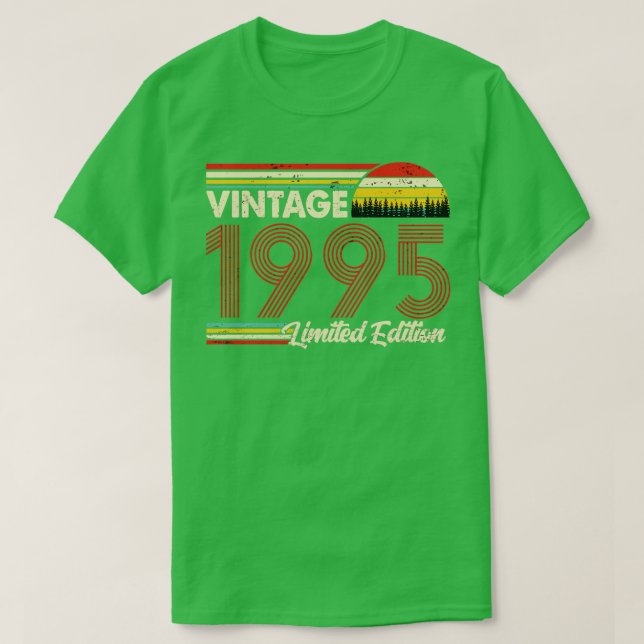 Vintage 1995 Birthday Shirt Begränsad Edition 1995 T (Design framsida)