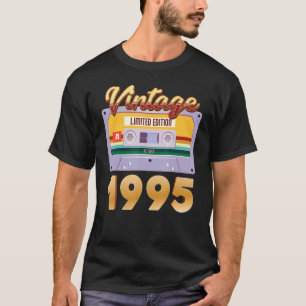 Vintage 1995 född i klassiskt kassettband t shirt