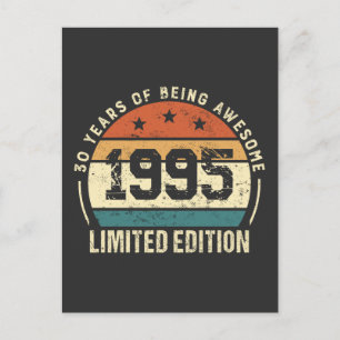 Vintage 1995 Retro 30-årspresent 🎁 Vykort