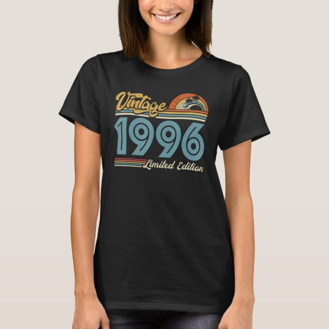 Vintage 1996 1996 26:e födelsedagen t shirt (Framsida)