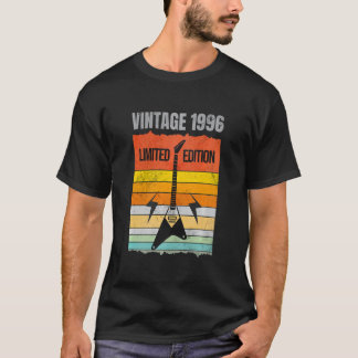 Vintage 1996 Guitar Musician Birthday T Shirt