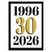 Vintage 1996 Milestone 30-årsfirande