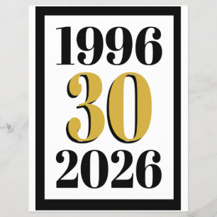 Vintage 1996 Milestone 30-årsfirande   Reklamblad