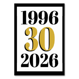 Vintage 1996 Milestone 30th Birthday   Bordsnummer